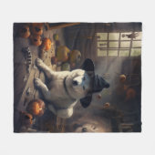 Akita Pumpkins Halloween Scary Fleece Deken (Voorkant (Horizontaal))