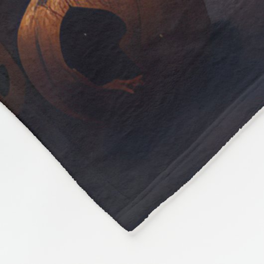 Akita Pumpkins Halloween Scary Fleece Deken (Hoek)