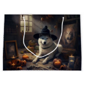 Akita Pumpkins Halloween Scary Groot Cadeauzakje (Voorkant)