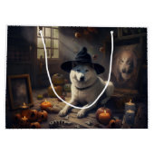 Akita Pumpkins Halloween Scary Groot Cadeauzakje (Achterkant)