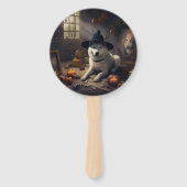 Akita Pumpkins Halloween Scary Handwaaier (Achterkant)