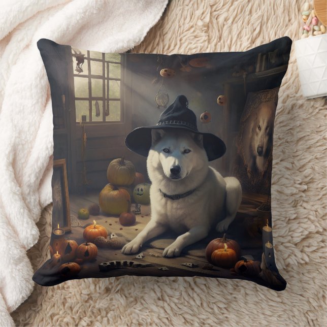 Akita Pumpkins Halloween Scary Kussen (Deken)