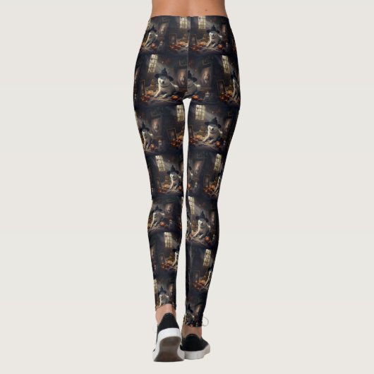 Akita Pumpkins Halloween Scary Leggings (Achterkant)