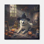 Akita Pumpkins Halloween Scary Magneet (Voorkant)
