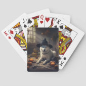 Akita Pumpkins Halloween Scary Pokerkaarten (Achterkant)