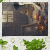 Akita Pumpkins Halloween Scary Theedoek (Gevouwen)