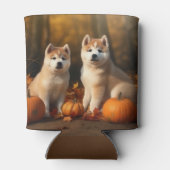 Akita Puppy Herfst Delight Pompoen Blikjeskoeler (Achterkant)