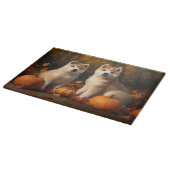 Akita Puppy Herfst Delight Pompoen Snijplank (Hoek)