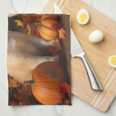 Akita Puppy Herfst Delight Pompoen Theedoek (Quarter Fold)