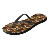Akita Puppy Herfstvreugde Pompoen Teenslippers (Schuin)