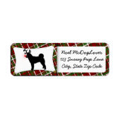 Akita Rendier Kerstmis Etiket (Voorkant)