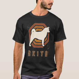 Akita  Retro Classic Dog Love T-shirt