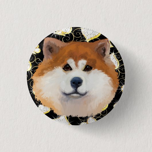 AKITA        RONDE BUTTON 3,2 CM (Voorkant)