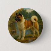 Akita Ronde Button 5,7 Cm (Voorkant)