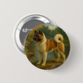 Akita Ronde Button 5,7 Cm (Voorkant /achterkant)