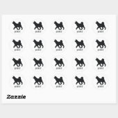 Akita Ronde Sticker (Vel)