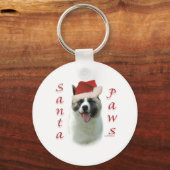 Akita Santa Paws Sleutelhanger (Voorkant)