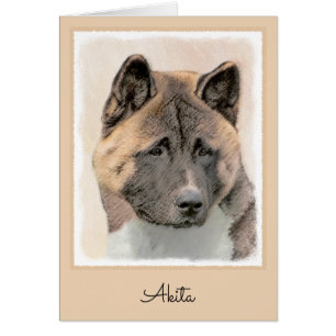 Akita Schilderij - Lieve Originele Hond Kunst
