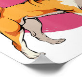 akita shiba inu dog japanese cherry blossom sakura poster (Hoek)