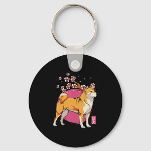 Akita Shiba Inu Dog Japanse Cherry Blossom Sakura Sleutelhanger