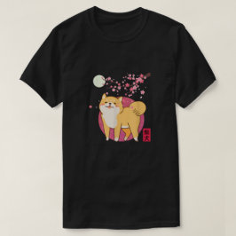 Akita Shiba Inu Dog of Japan Cherry Blossom Moon K T-shirt