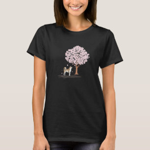 Akita Shiba Inu Hond Japanse Kersenbloesem Sakura T-shirt