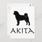 Akita Silhouette Briefkaart (Voorkant / Achterkant)