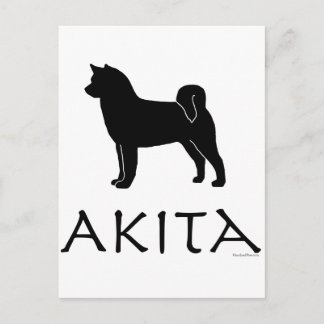 Akita Silhouette Briefkaart