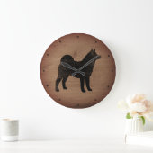 Akita Silhouette Rustic Grote Klok (Huis)