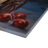 Akita Snowy Sleigh Ride Kerstdecoratie Snijplank (Hoek)