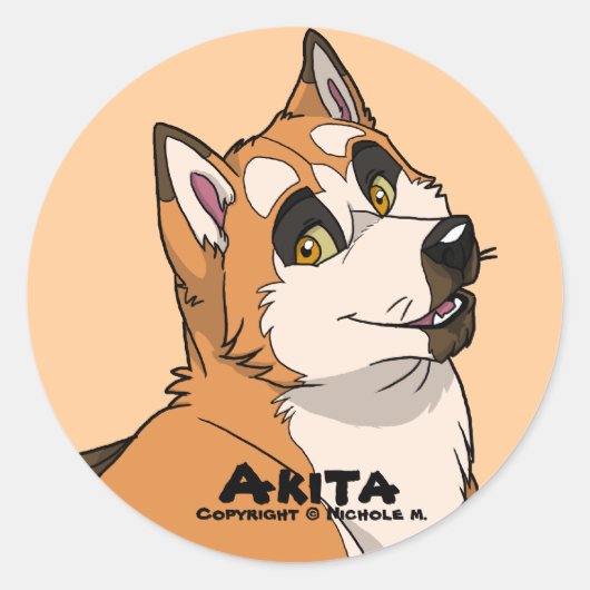 Akita Sticker (Voorkant)