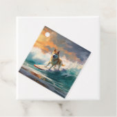 Akita Strand Surfen Schilderij Bedankjes Labels (In situ)