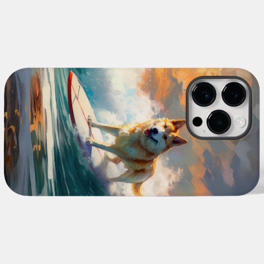 Akita Strand Surfen Schilderij Case-Mate iPhone Case (Achterkant (horizontaal))