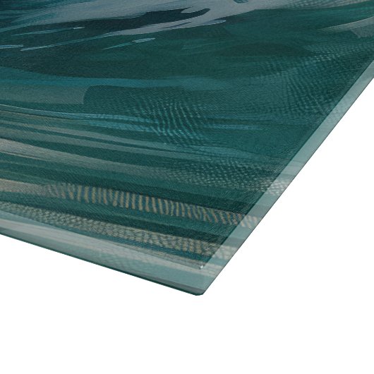 Akita Strand Surfen Schilderij Snijplank (Hoek)