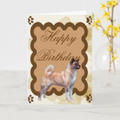 Akita ~ Tan laat motief Kaart (Gele Bloem)