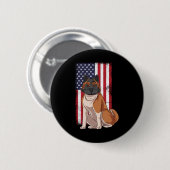 Akita USA Vlag Ronde Button 5,7 Cm (Voorkant /achterkant)
