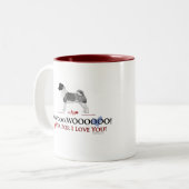 Akita Valentijn Woo WOOO Mok (Voorkant links)