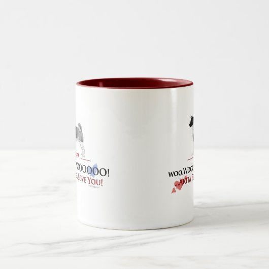 Akita Valentijn Woo WOOO Mok (Center)