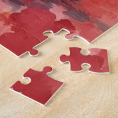 Akita Valentine Dog Art with Hearts and Balloons Legpuzzel (Zijkant)