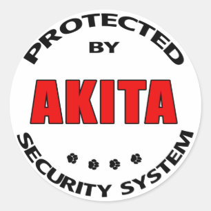Akita-veiligheidssysteem Ronde Sticker