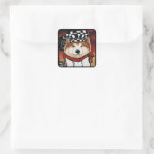 AKITA VIERKANTE STICKER (Tas)