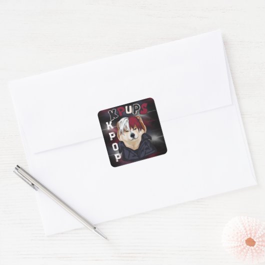 AKITA VIERKANTE STICKER (Envelop)