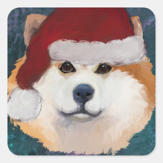 AKITA VIERKANTE STICKER (Voorkant)