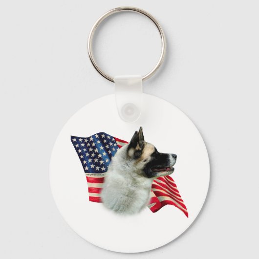Akita Vlag Sleutelhanger (Voorkant)