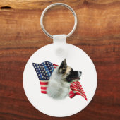 Akita Vlag Sleutelhanger (Voorkant)