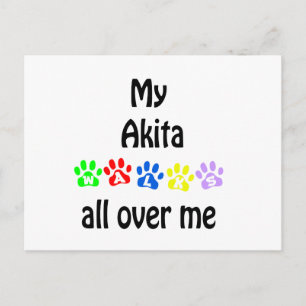 Akita wandelingen ontwerp briefkaart