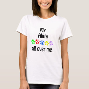 Akita wandelingen ontwerp t-shirt