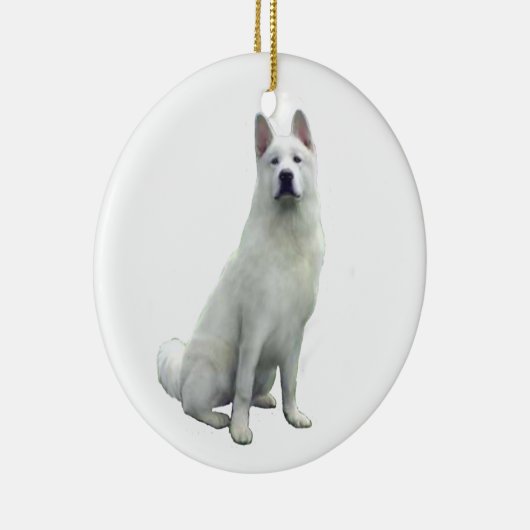 Akita - White Keramisch Ornament (Rechts)