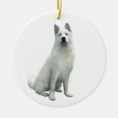 Akita - White Keramisch Ornament (Voorkant)