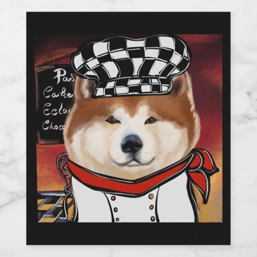 AKITA WIJN ETIKET (Enkel label)